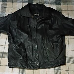 Avanti Black Women's Leather Bomber Jacket